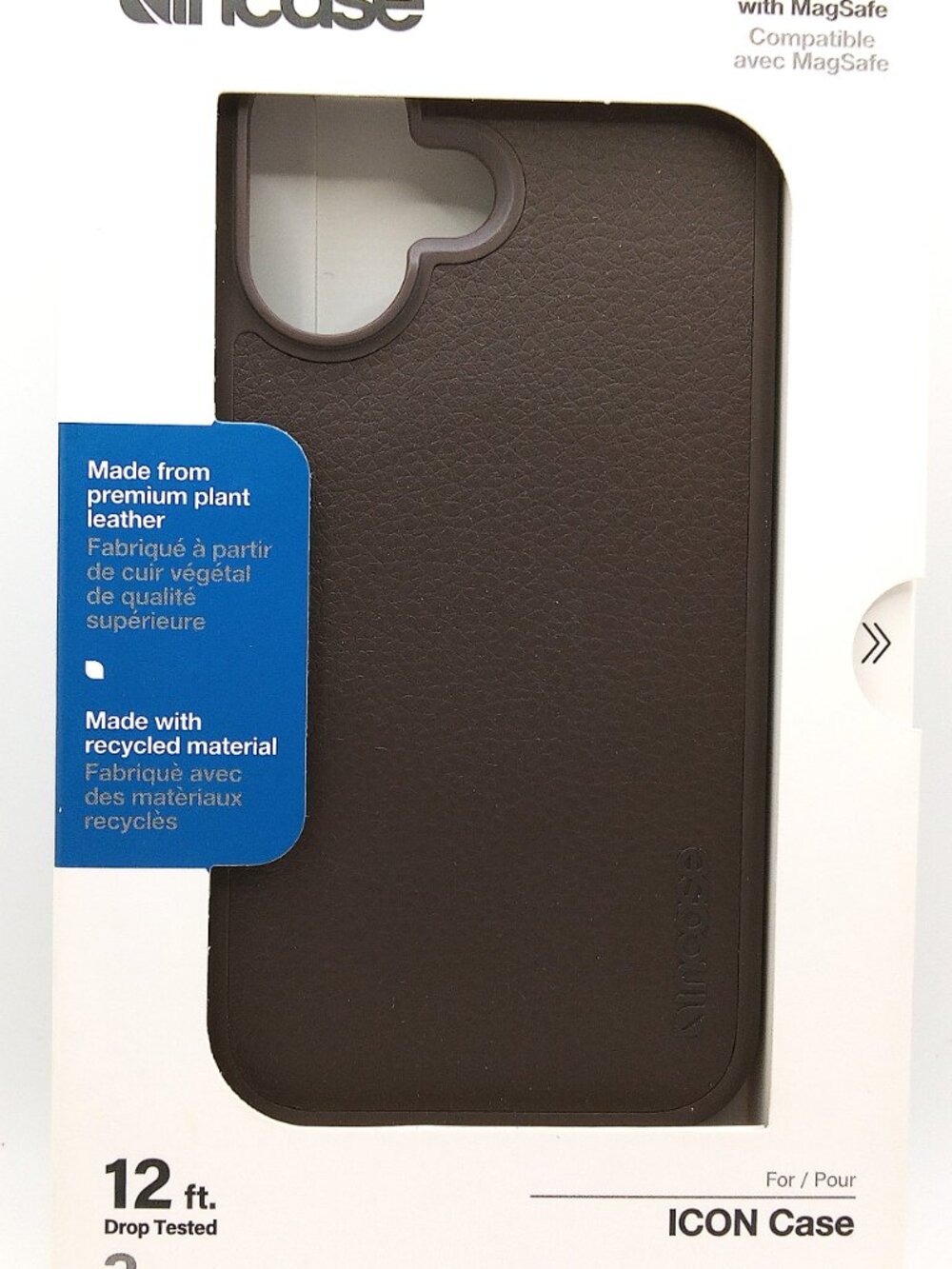 Incase ICON MagSafe Case – iPhone 16 – Cocoa Pebbled Leather – NEW